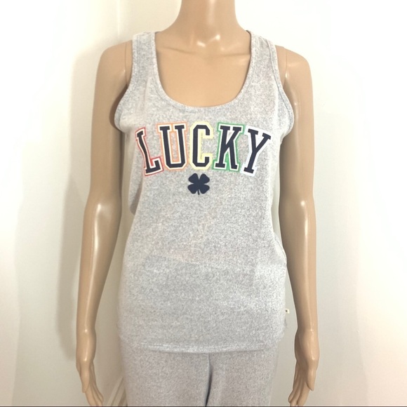 LAST ONE!!! New Lucky Brand Graphic Tank Top & Joggers Pajamas Size Large - Picture 3 of 16